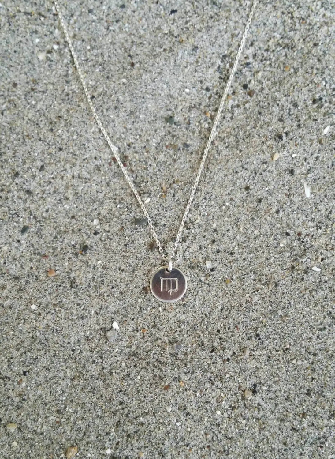 Tiny, Sterling Silver Zodiac Necklace, Birthday Sign Necklace, Simple, Silver Necklace, Birthday, Zodiac, Dainty My Store